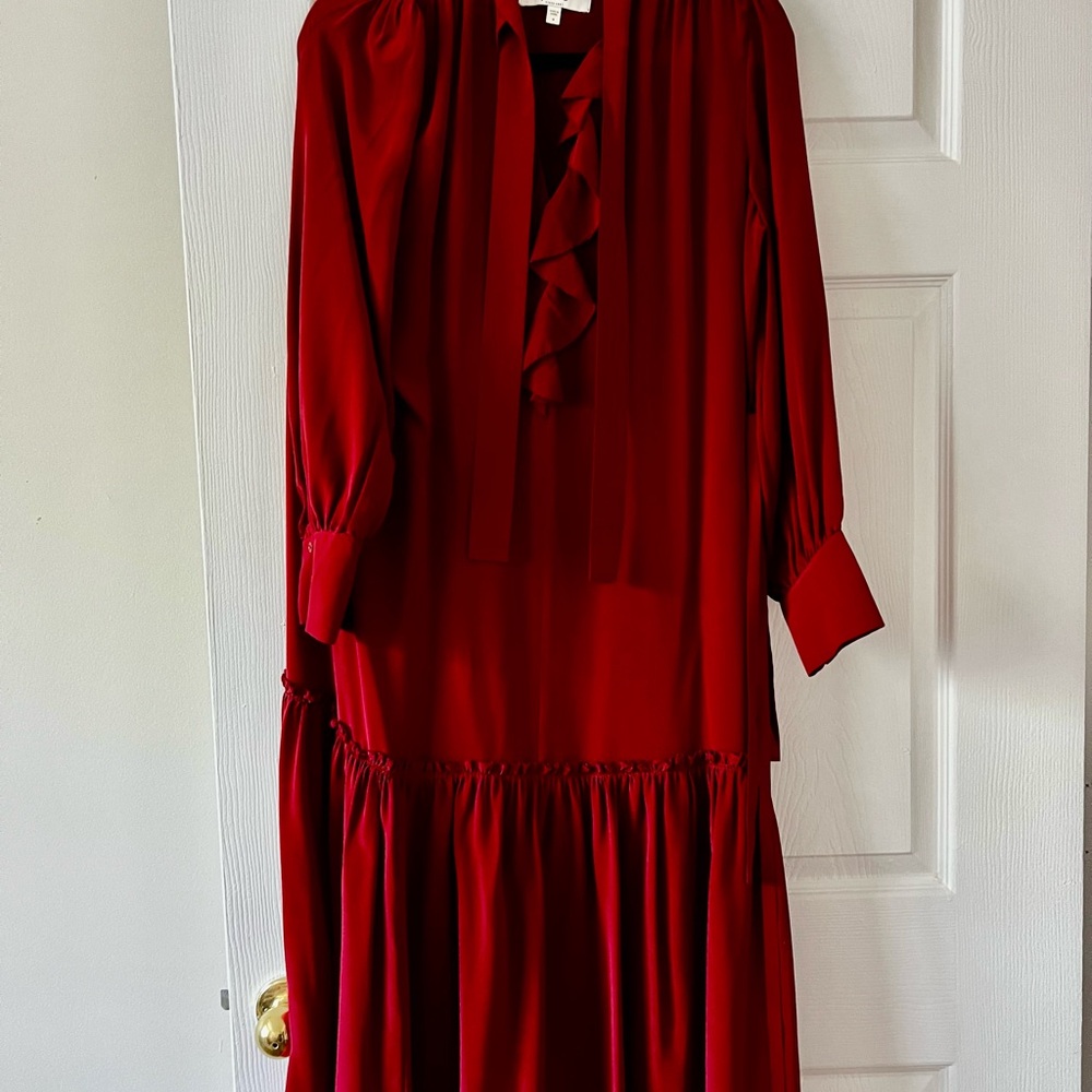Joie Long Sleeve Red Dress